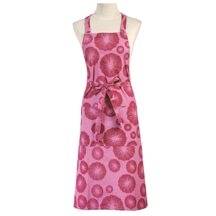BALINESE HOT PINK AND SCARLET PRINT APRON BALINESE HOT PINK AND SCARLET PRINT APRON